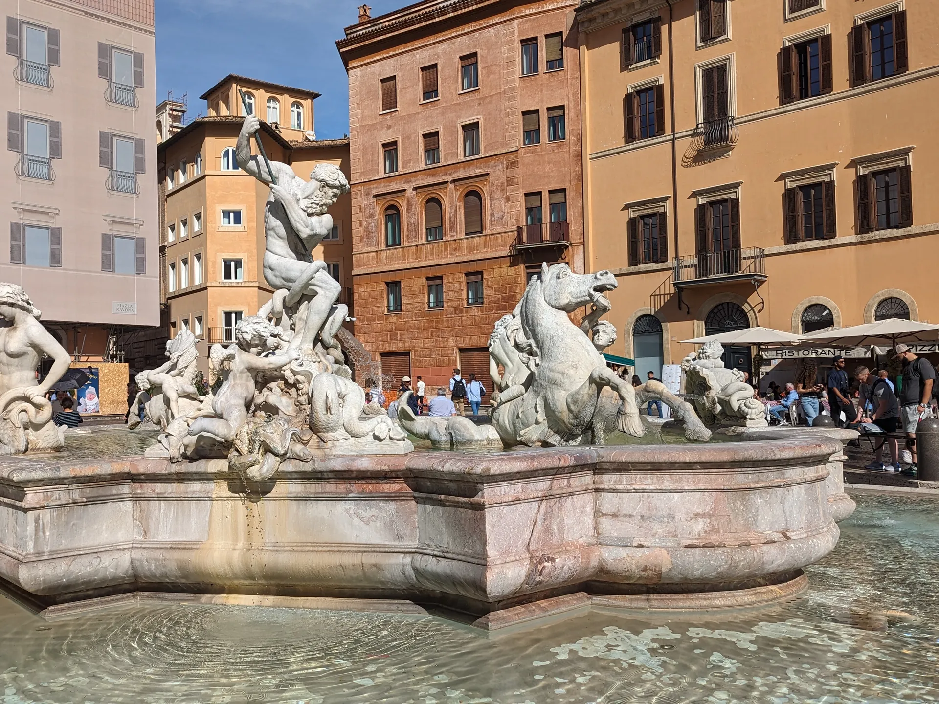 Historic Roman architecture and city streets in Rome