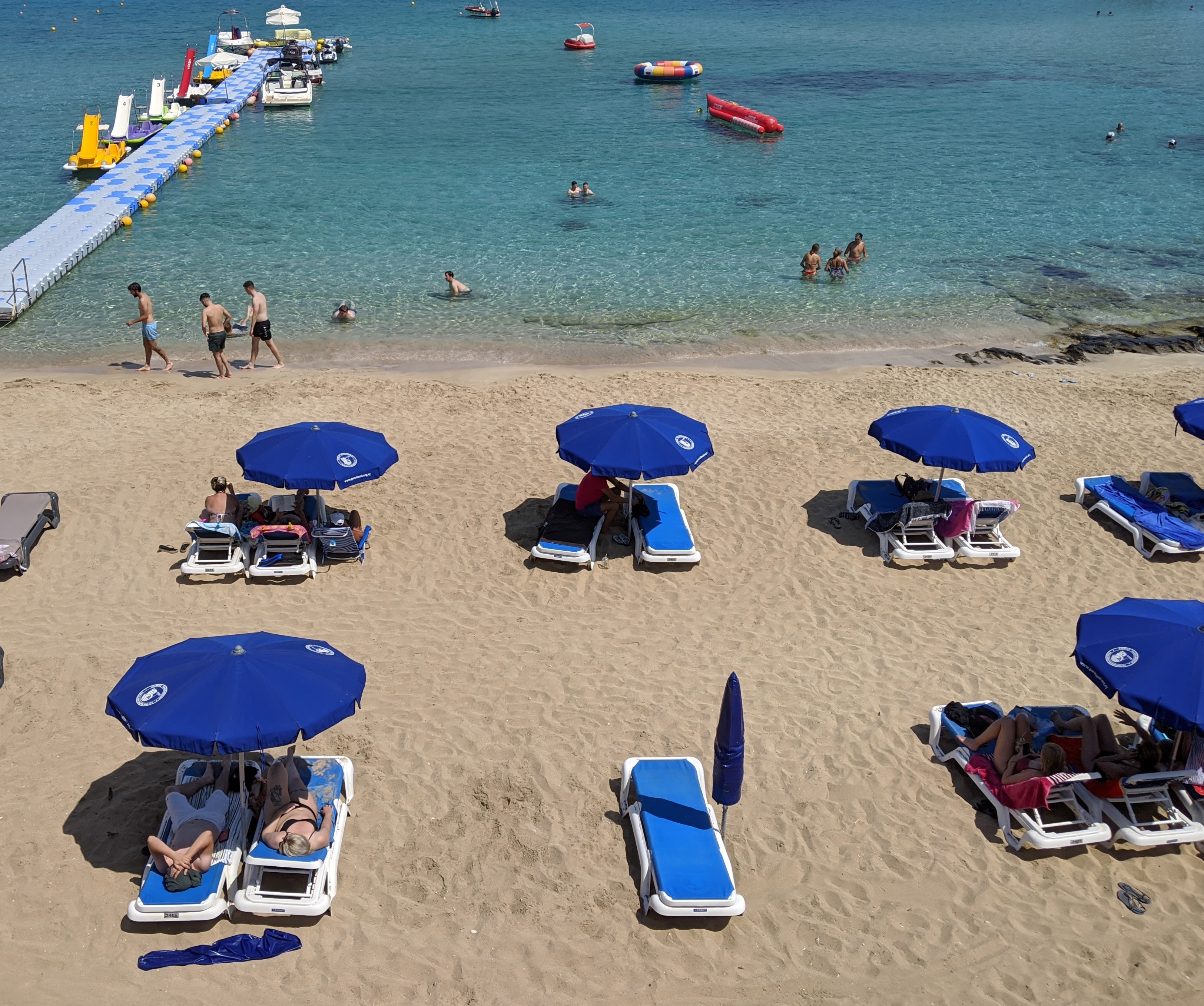 Coastal view over Fig Tree Beach and the Protaras shoreline