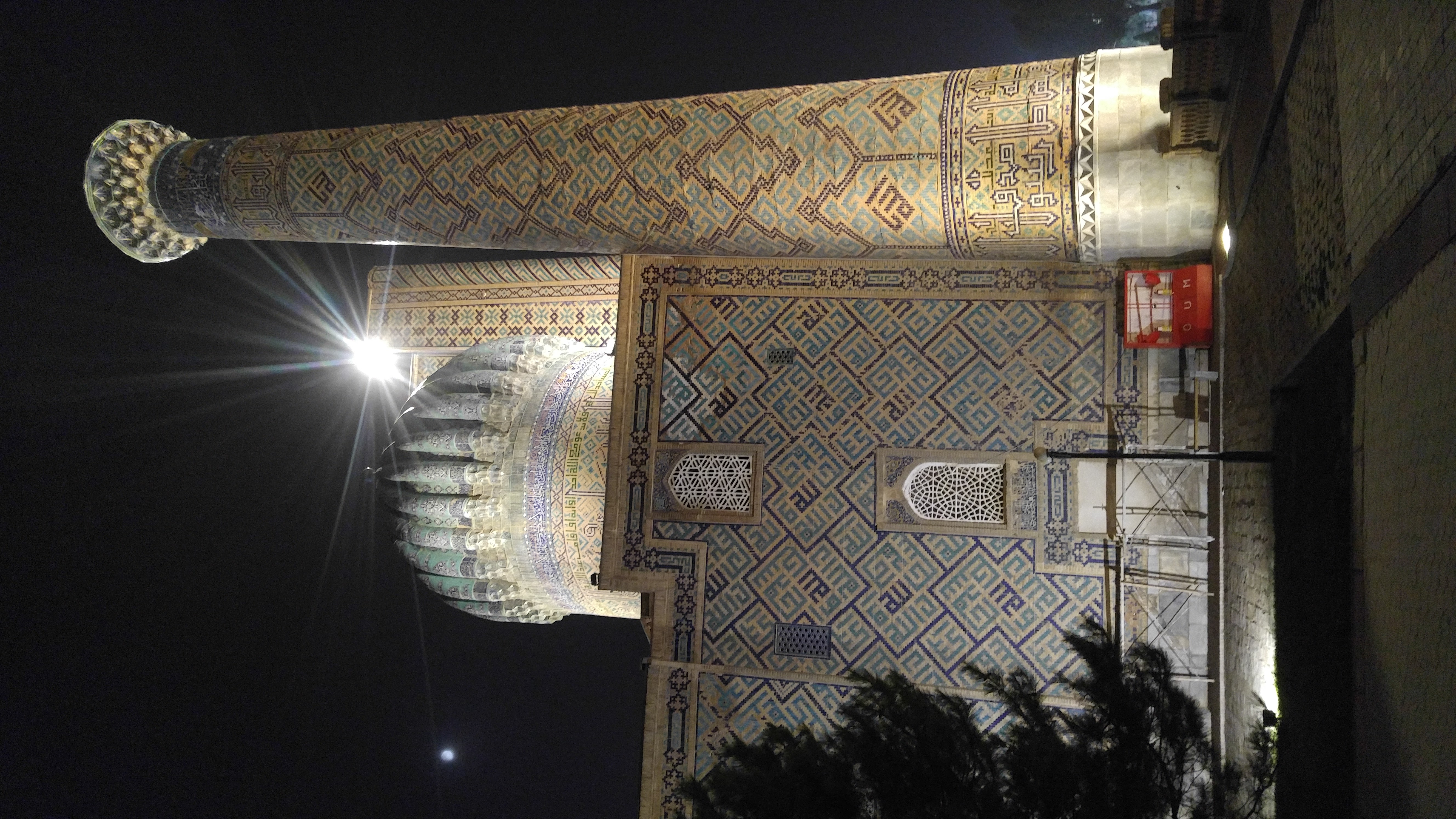 Registan Square in Samarkand with monumental tiled architecture