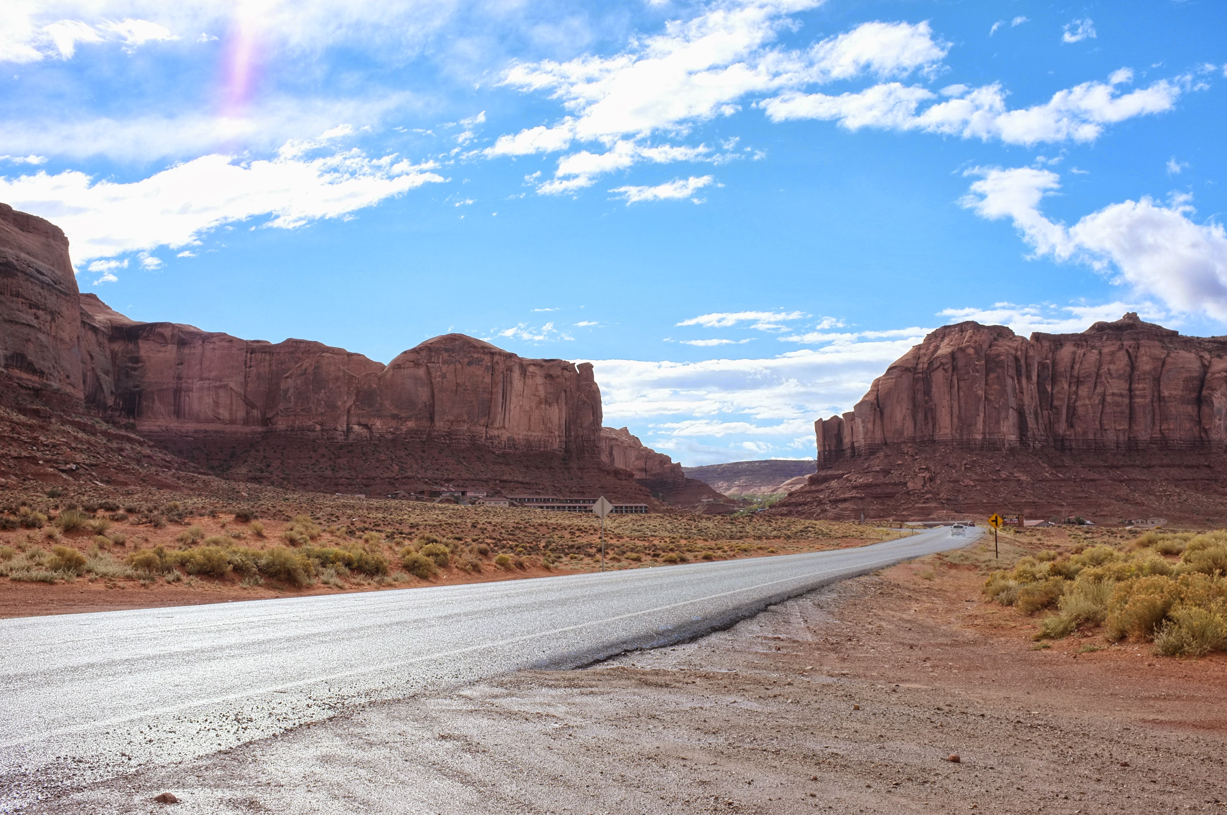 Dirt road running through Valley of the Gods