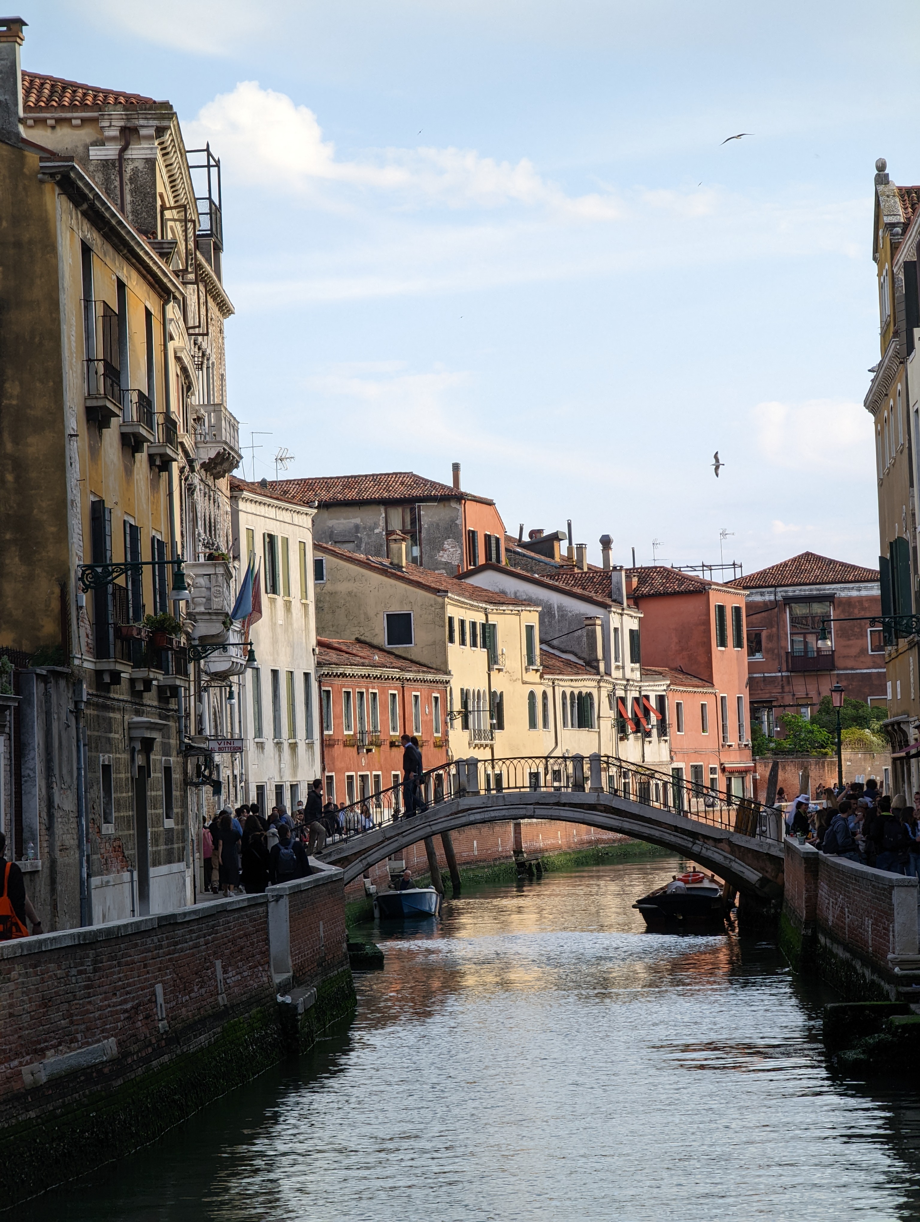 Venice waterfront architecture and lagoon light